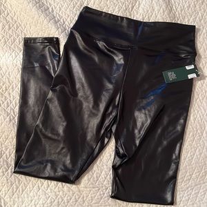 Faux leather leggings